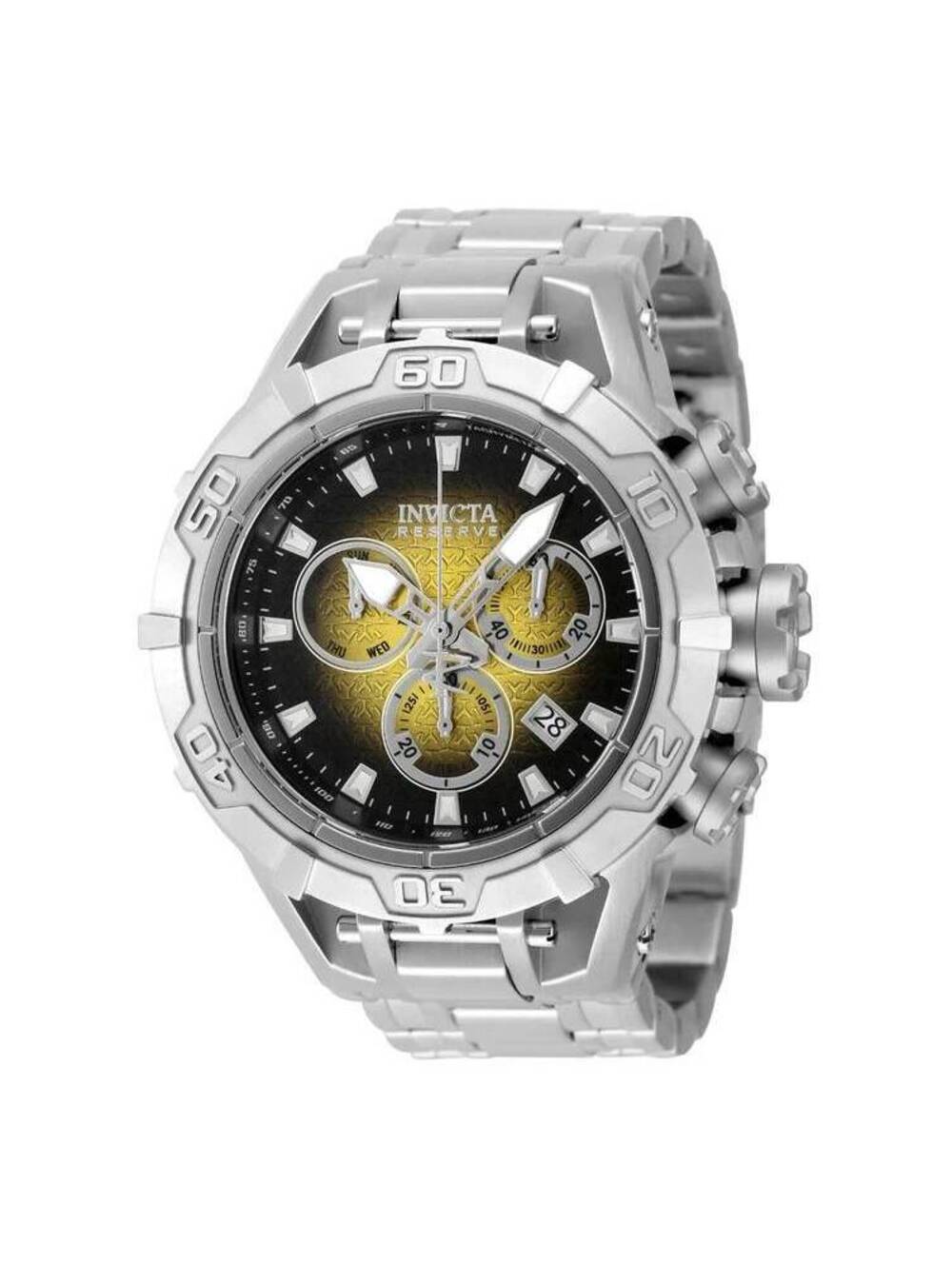 Invicta Men's 47848 Reserve Quartz Chronograph Black, Yellow Dial Watch (47848)